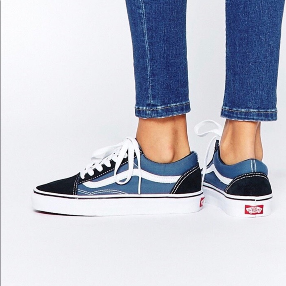 vans navy old skool shoes